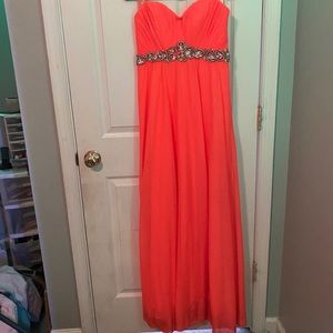Coral prom dress